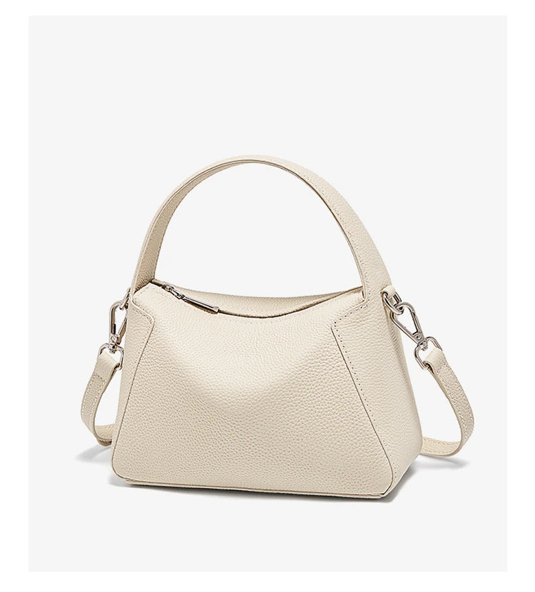 Damen-Handtasche aus Rindleder kompakt und vielseitig ideal für Beruf Alltag und Büro