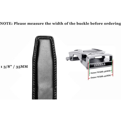 Herren Leder-Gürtelriemen ohne Schnalle 3,5 cm Rindsleder Casual Business