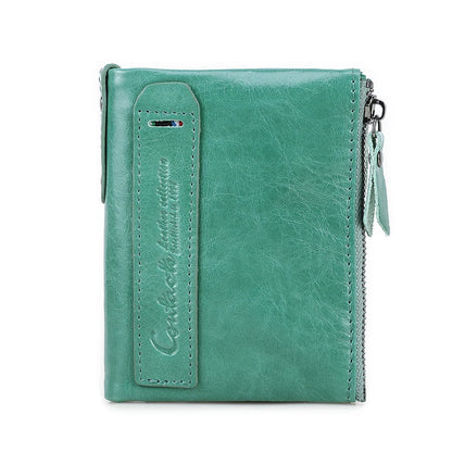Herren Echtleder Geldbörse Reißverschluss Kartenhalter Luxus Designer Geldclip