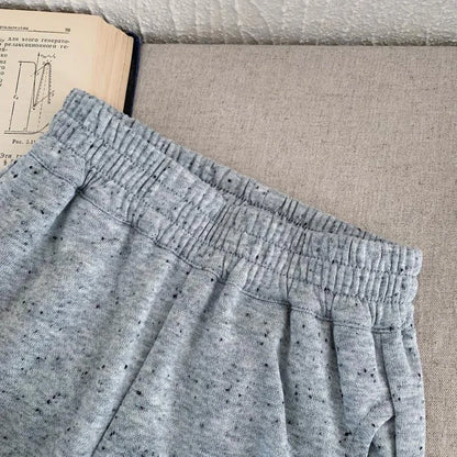 Kinder Hoodie Set mit Punkten und breiten Hosen im koreanischen Stil