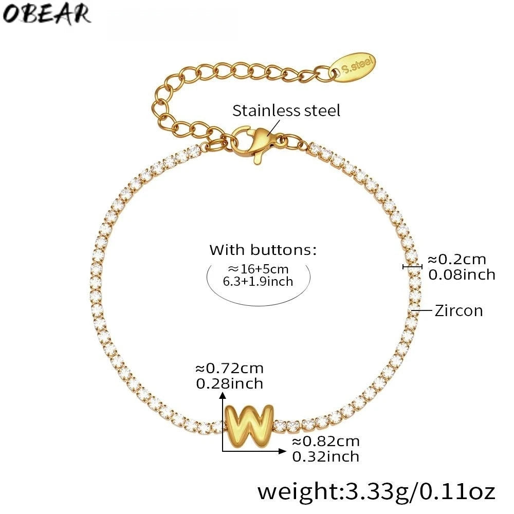 Damen-Armband mit Initialen-Buchstabe