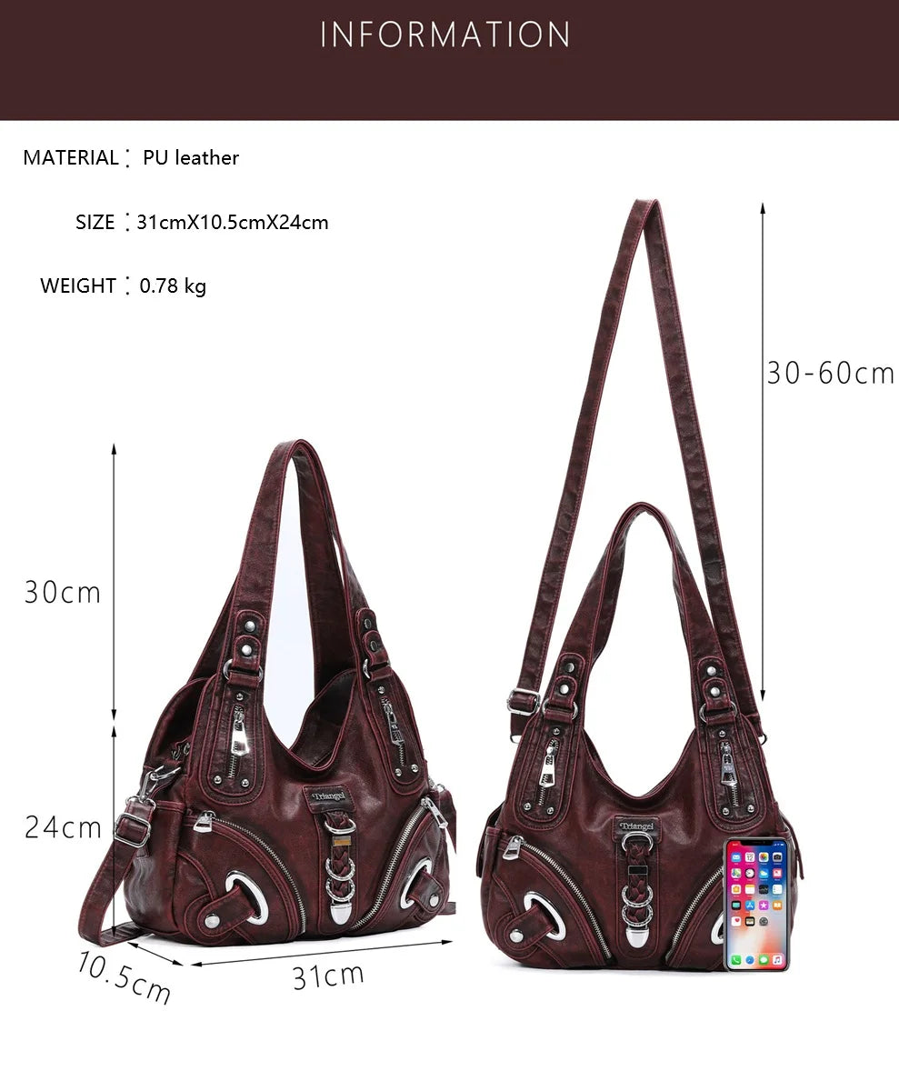 Damen-Schultertasche mit Leopardenmuster und Top-Handle Tragegriff für Alltag und Freizeit Vielseitig