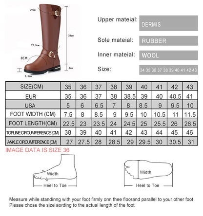 AIYUQI High Boots Female Genuine Leather 2024 New Natural Wool Warm Women Winter Boots Large Size Female Rider Boots