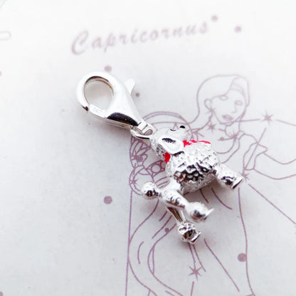 Damen-Charm-Anhänger Pudel Hund süß Perlen DIY aus Sterlingsilber