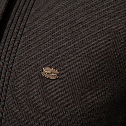Baumwolle Strickjacke für Männer Qualität Herren Pullover Mode Turn Down Kragen Strick pullover für Männer