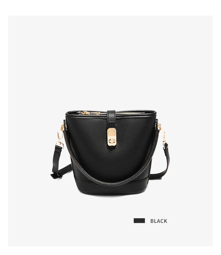 Damen-Schultertasche aus PU-Leder mit Reißverschluss Kompakt und Vielseitig für Alltag und Büro
