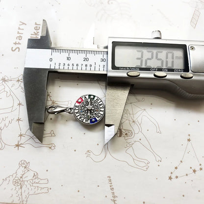 Damen-Charm-Anhänger Glücksrad Karma Sommer aus Sterlingsilber