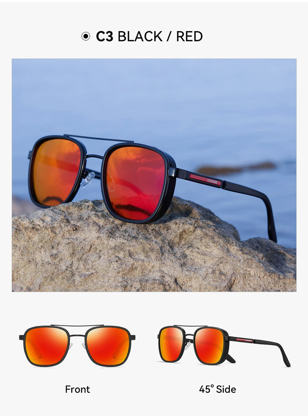 Sonnenbrille Vollrand TR90 polarisiert Angeln Fahren Herren