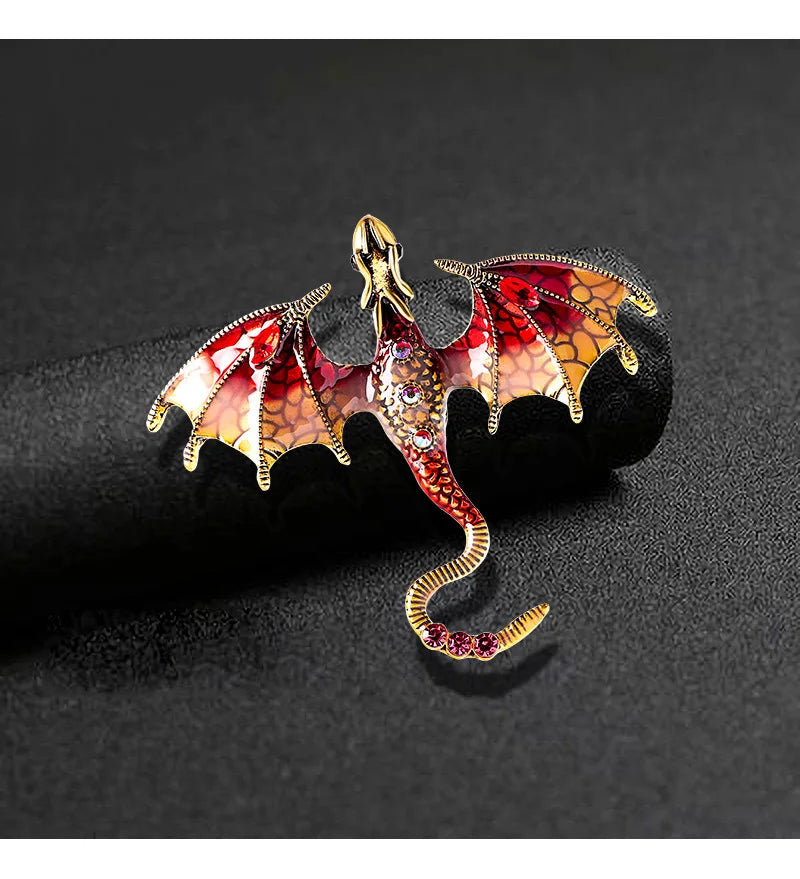 Brosche Drache Emaille Tier Casual Schnalle Party Corsage Unisex