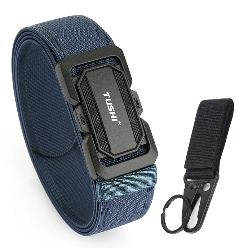 Herren-Gürtel aus Nylon mit Schnellverschluss, elastisch und verstellbar, robuster Outdoor-Alltagsbegleiter