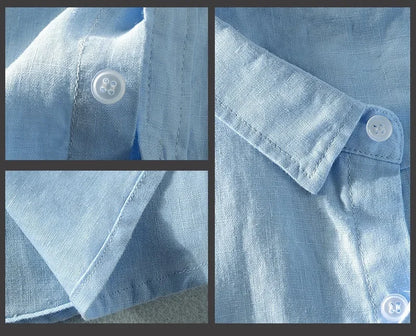 Elegantes Herrenhemd mit langem Ärmel und italienischem Design – knitterfrei und in schlichter Farbe