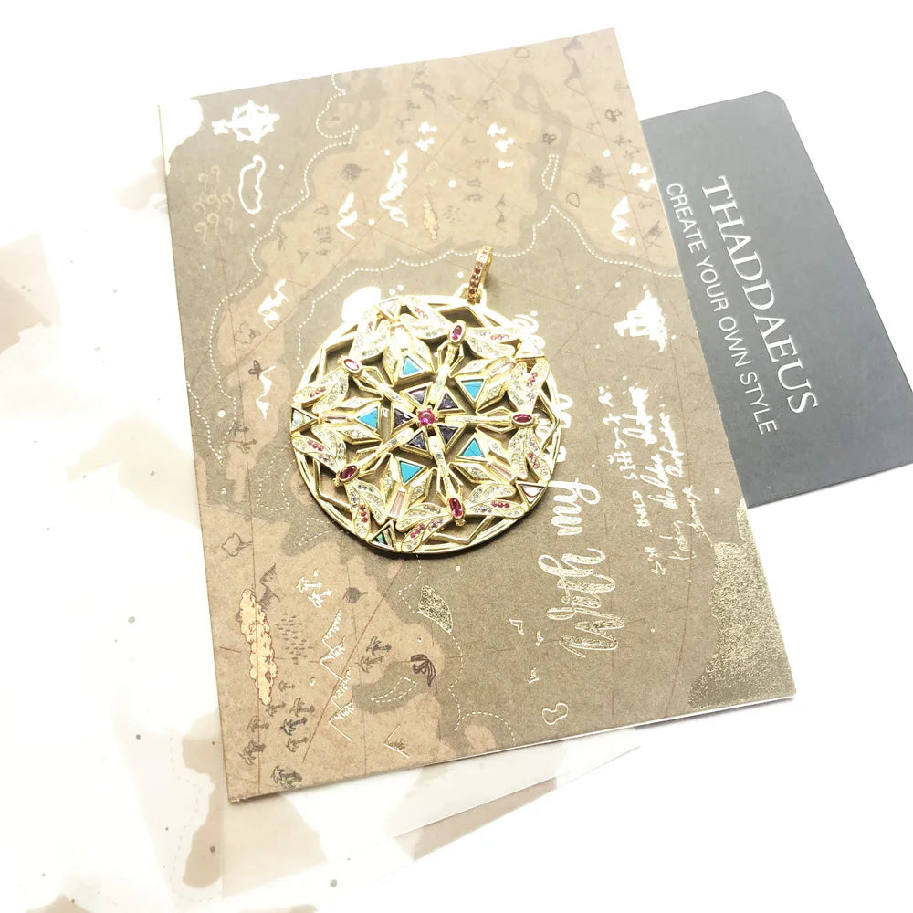 Damen-Charm-Anhänger Amulett magisch Natur Elemente aus Sterlingsilber