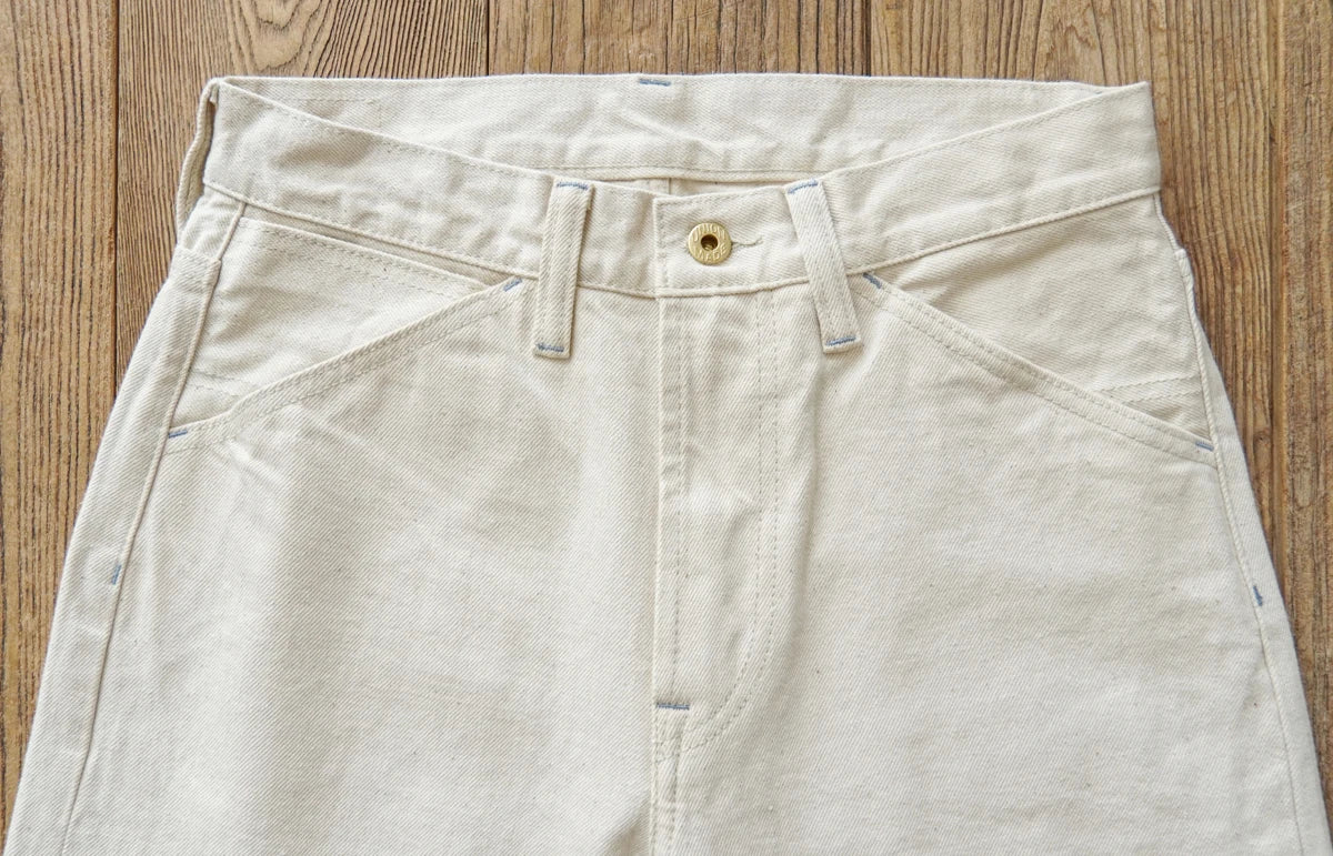 Herren Jeans aus Selvedge Denim mit hohem Bund und regulärer Passform