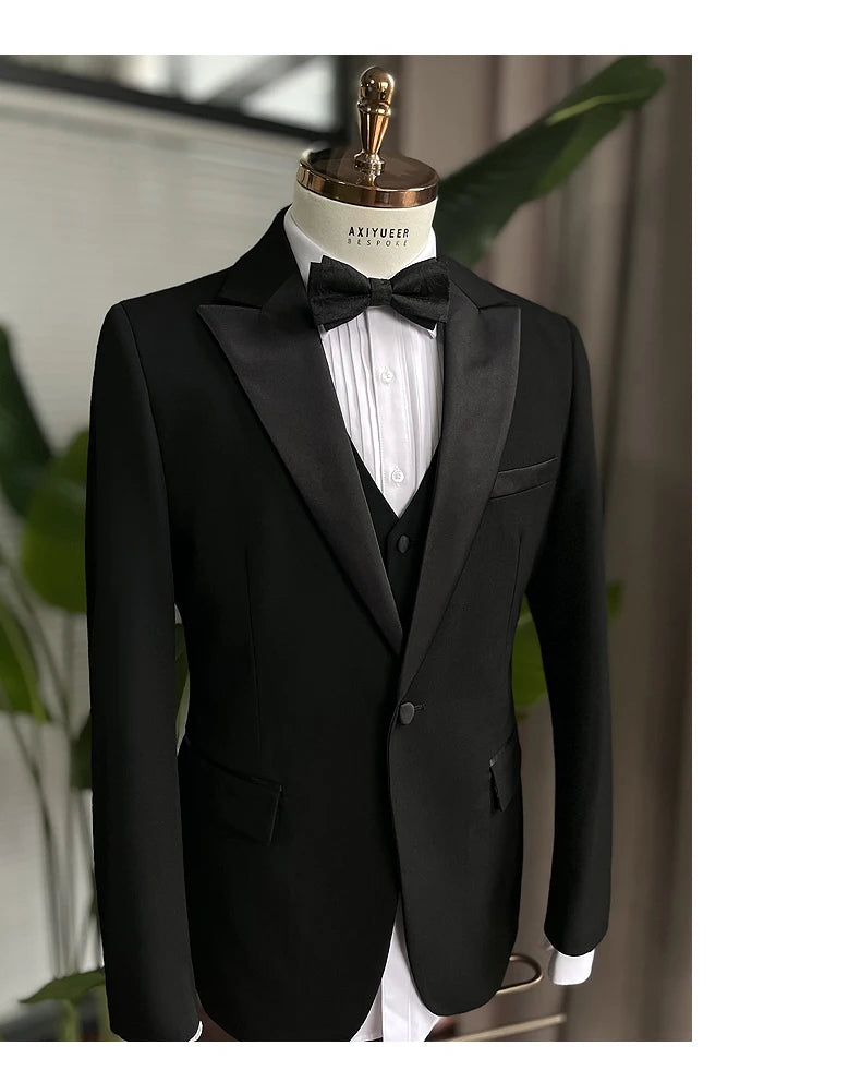 Lange Herren-Anzughose aus 50% Wolle, Slim Fit, tiefblau – ideal für Hochzeit, Büro und Alltag im Herbst und Frühling.