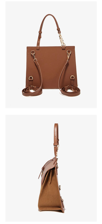 Damen Handtasche aus PU Leder im Minimalis Retro-Stil