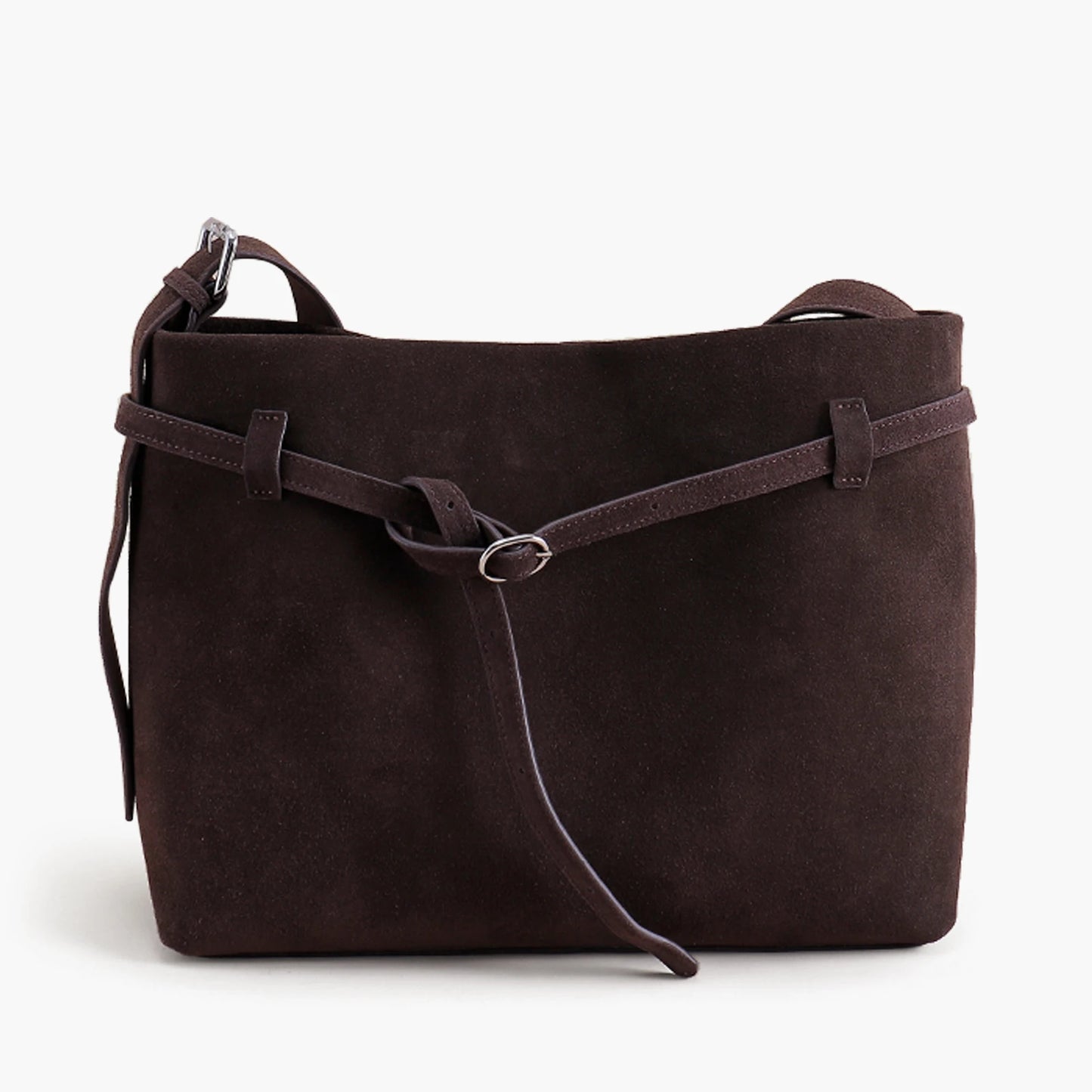 Tote-Tasche aus Echt Wildleder | Kaffee-Braun, Viel Platz