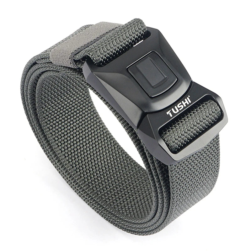 VATLY Nylon Casual Gürtel Herren Schnellverschluss Military Tactical Braun