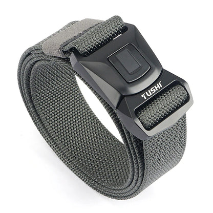 VATLY Nylon Casual Gürtel Herren Schnellverschluss Military Tactical Braun