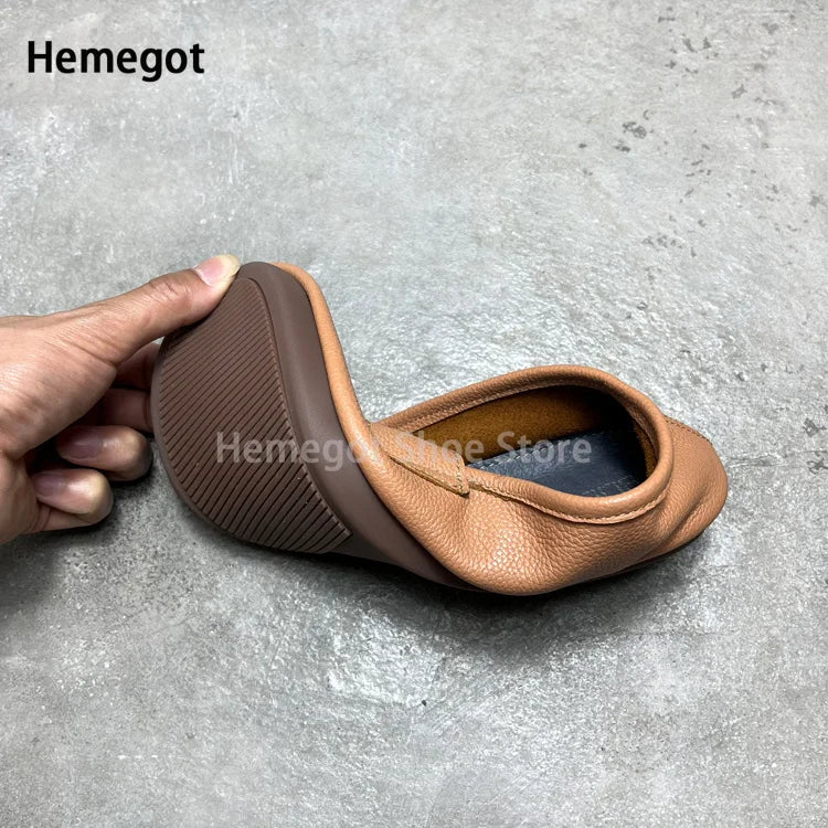 Herren-Buckle-Loafer aus Lederoptik, braun, Seitenansicht mit Profilsohle