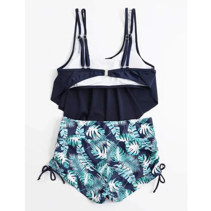 Summer Ruffles Swimsuits Tankini Sets Female Swimwear Sports Beach Wear Two-Piece Bathing Suits Pool Women Swimming Suit 2025