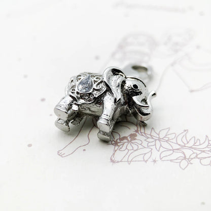 Damen-Charm-Anhänger Elefant Vintage Glück aus Sterlingsilber