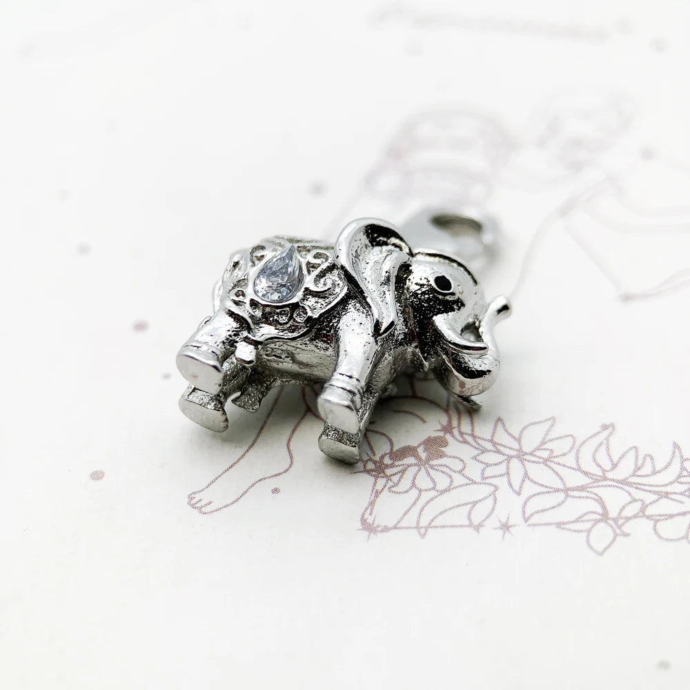 Damen-Charm-Anhänger Elefant Vintage Glück II aus Sterlingsilber