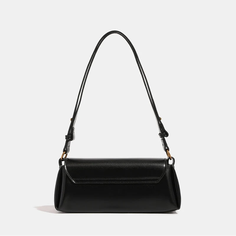 Leder Weinrot-Schultertasche | Goldene Hardware