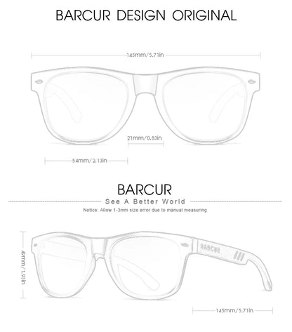 Sonnenbrille Walnussholz schwarz polarisiert UVA/B umweltfreundlich Herren