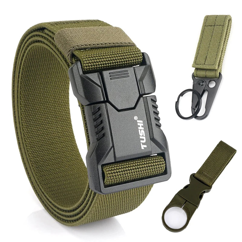 Unisex-Gürtel Outdoor Mit Aluminium-Schnalle Und Schnellverschluss Für Jeans Und Freizeit