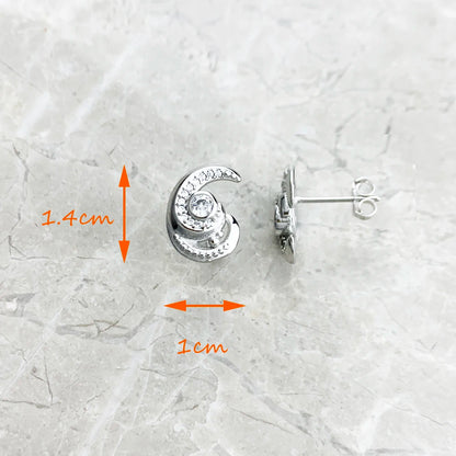 Damen-Ohrstecker Wellen Sommer aus Sterlingsilber