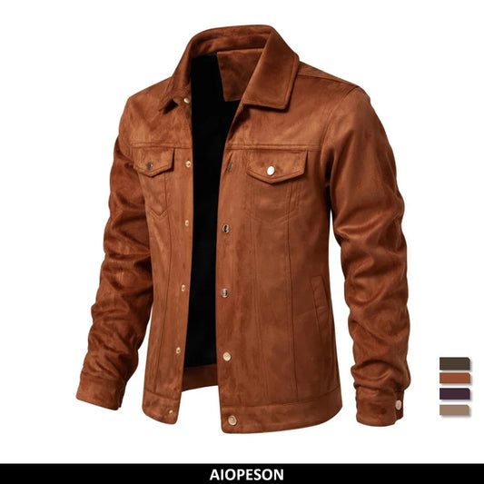 Herbst Winter Wildleder Lederjacke