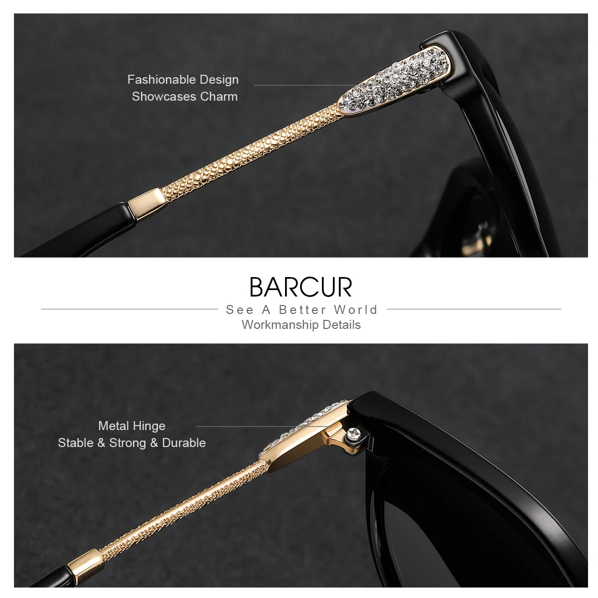 Damen-Sonnenbrille Cat Eye oval Farbverlauf Spiegel polarisiert