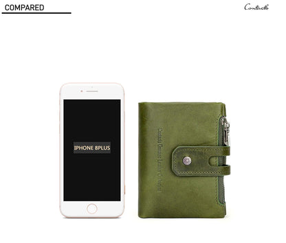 Damen Echtleder Geldbörse Bifold Vintage Kartenhalter Münzfach Geldclip