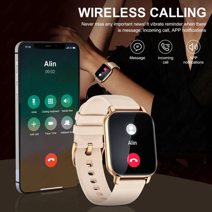 LIGE 2024 Neue Mode Smartwatch Männer 1,91 "HD Bildschirm Bluetooth Anruf Herzfrequenz Blutdruck Schlaf Überwachung Smart Uhr frauen