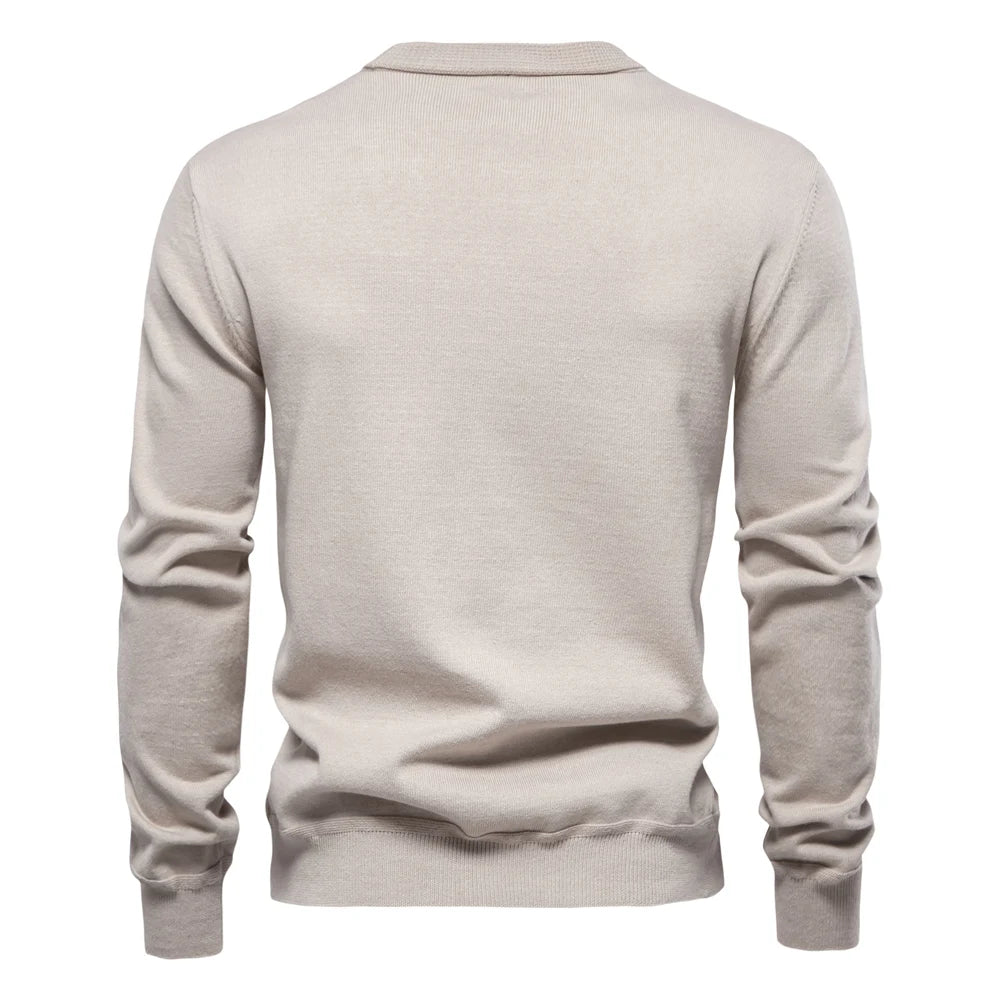 Herren Cardigan Sweater aus hochwertiger Baumwolle im lässigen einfarbigen Design