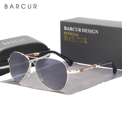 Sonnenbrille oval Edelstahl minimalistisch UV400 polarisiert Luxe Herren