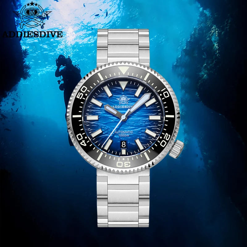 Herren-Profi-Taucheruhr mit 1000 m Wasserdichtigkeit und NH35A
