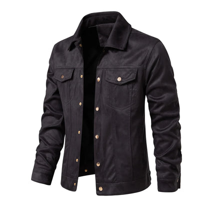 Herbst Winter Wildleder Lederjacke