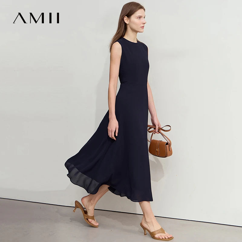 Ärmelloses Midikleid Elegant Schlank Komfortabel Für Büro Damen