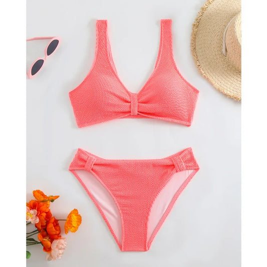 Schwarzes sexy Bikini-Set mit Push-up-Effekt – ideal für Strand und Pool