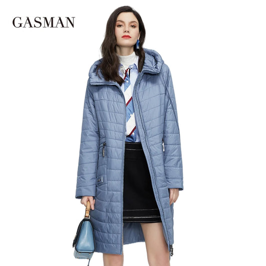 Langer Damen-Trenchcoat mit warmem Parka-Design – modische und lässige Übergangsjacke für den Herbst und Frühling