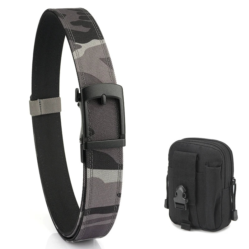 VATLY EDC Casual Gürtel Herren Nylon Rigid Military Automatik-Schnalle