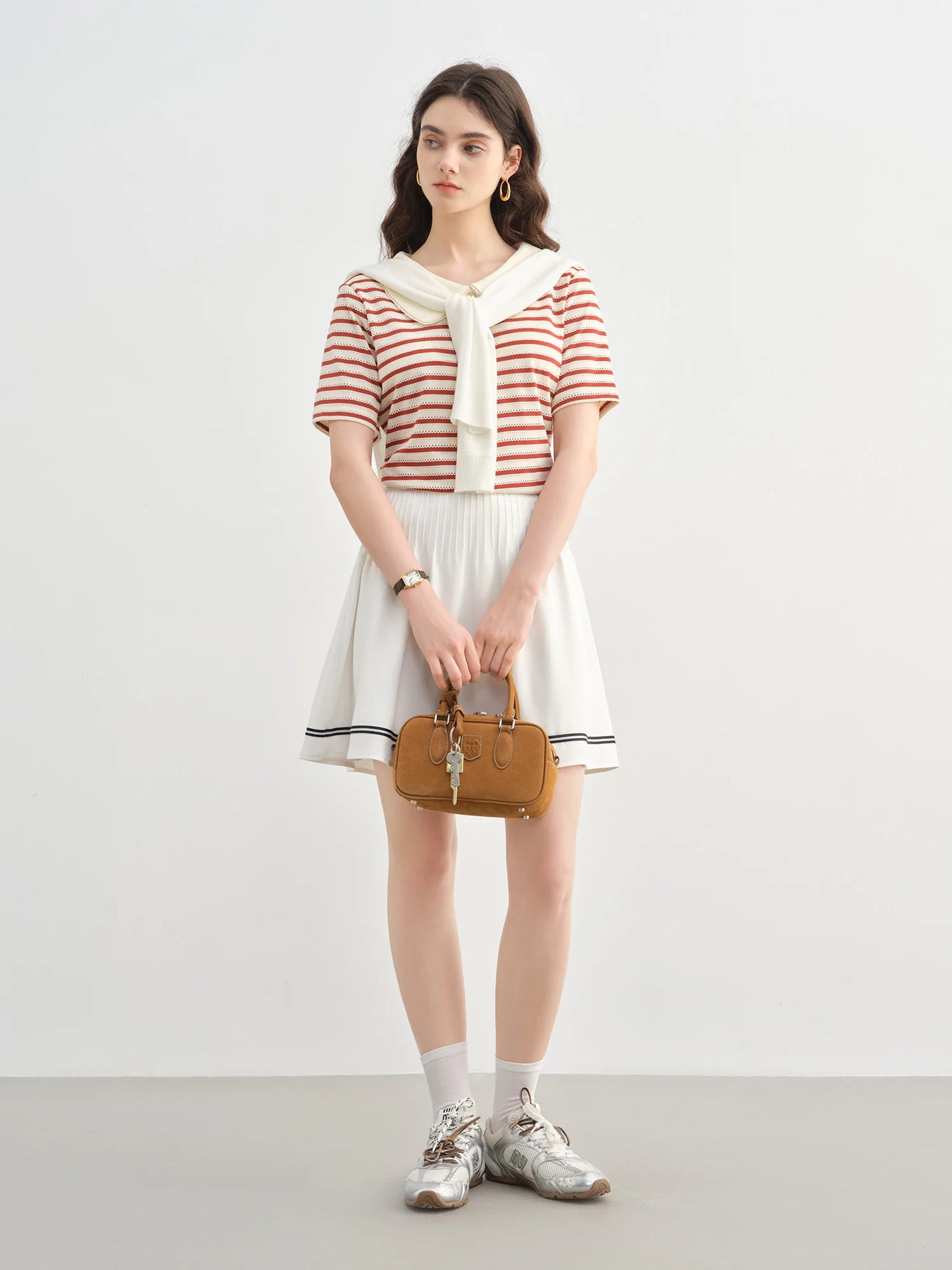 Poloshirt mit Knopfleiste und Farbblock-Design