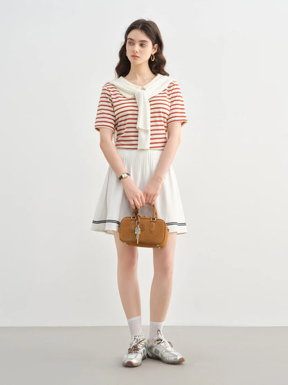 Poloshirt mit Knopfleiste und Farbblock-Design