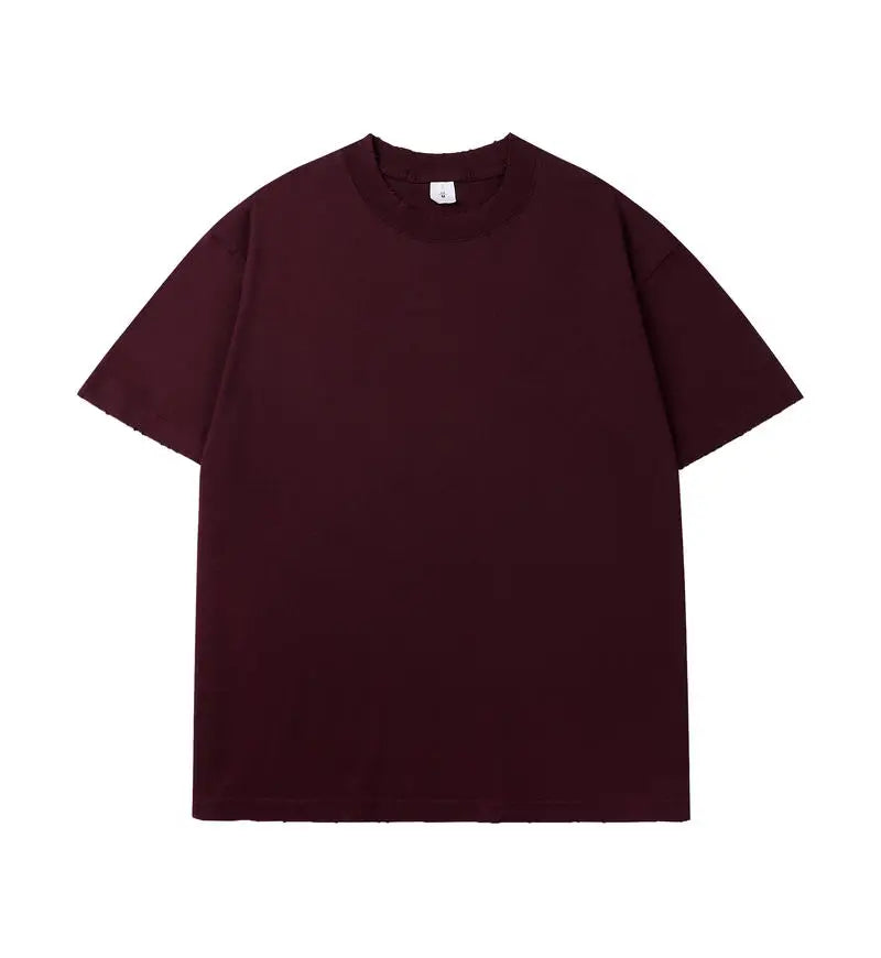 Unisex Zerrissenes T-Shirt im Vintage-Look für Hip Hop Streetwear