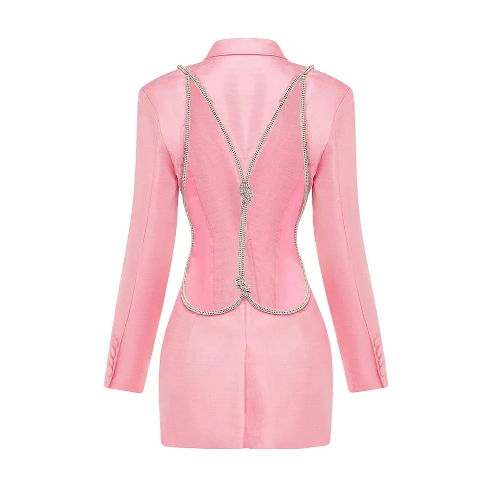 Elegantes ärmelloses Minikleid mit Rundhalsausschnitt und Patchwork-Schal für Damen – figurbetontes Design.
