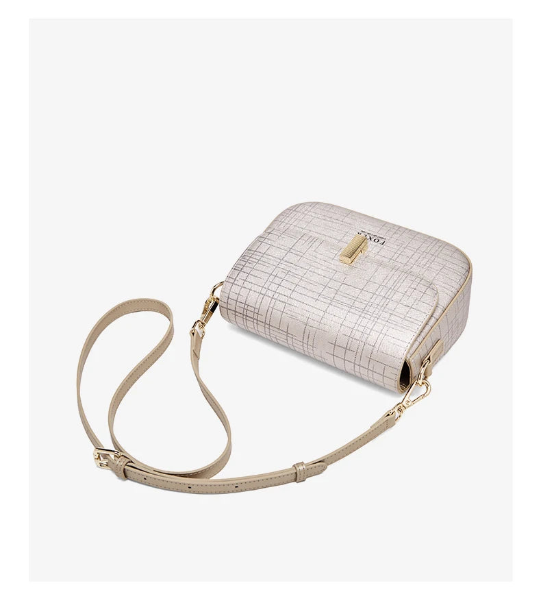 Damen Schultertasche aus Split-Leder mit Luxus-Design