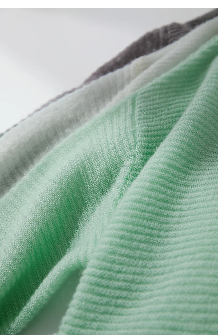Damen V-Ausschnitt Pullover Mohair Spitze locker mittellang Frühling