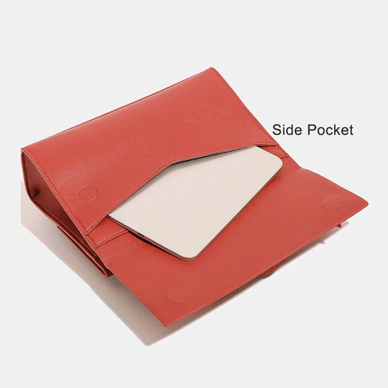 Schultertasche Aus Kuh-Spaltleder In Rot | Elegant