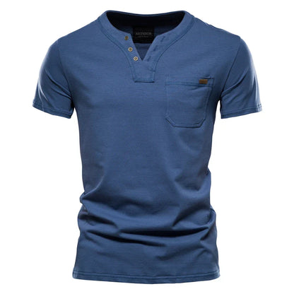 Langarm-Henley-Shirt für Herren aus atmungsaktivem Waffelstoff – ideal für den Herbst